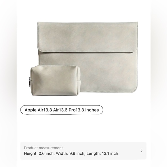 Protective Cover Sleeve/Pouch MacBook Pro Air 13.3 Notebook, Magnetic Closure - Picture 4 of 8